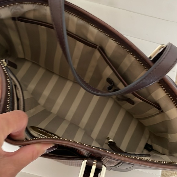 Brahmin brown wood print adjustable strap bag - Picture 7 of 14